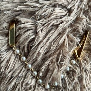 Gold and Pearl Sweater Clip